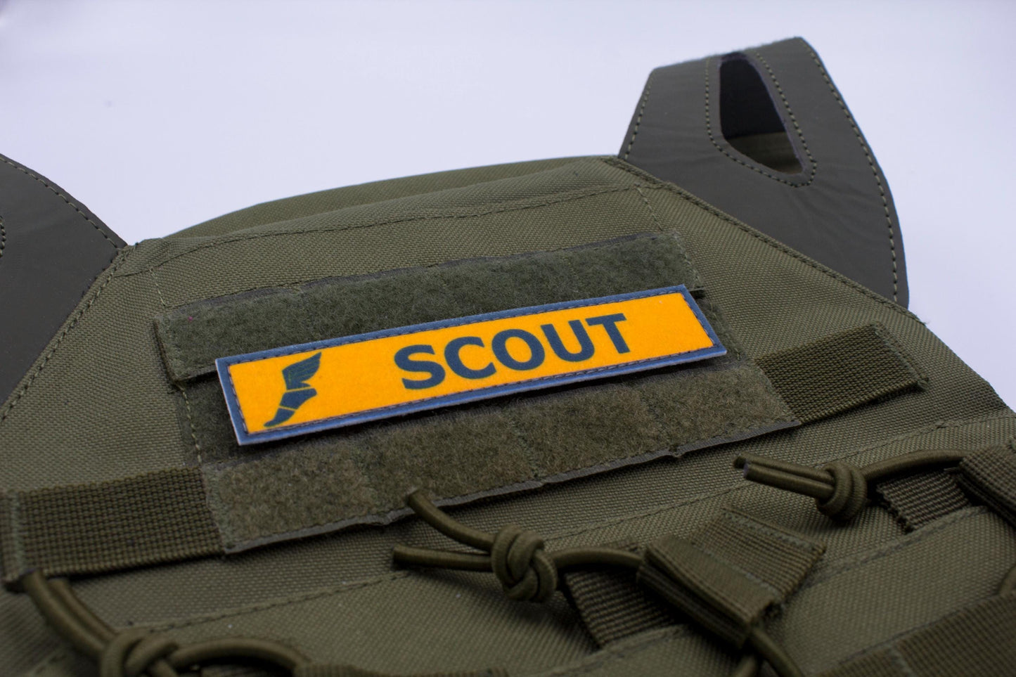 Scout TF2 BLUE team stripe hook and loop morale patch