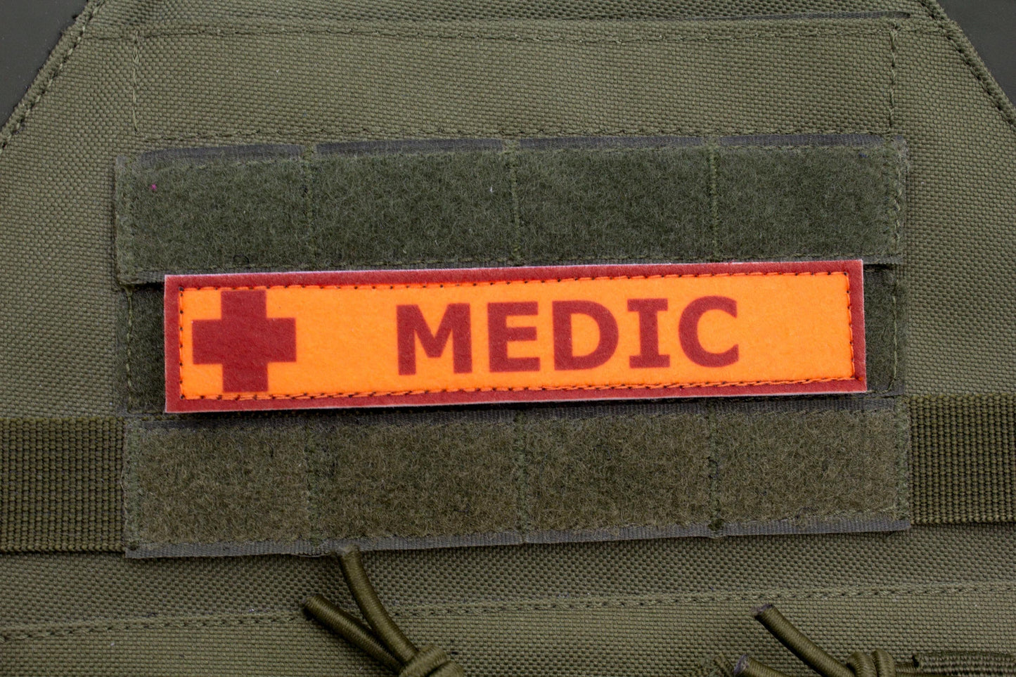 Medic TF2 RED team stripe hook and loop morale patch