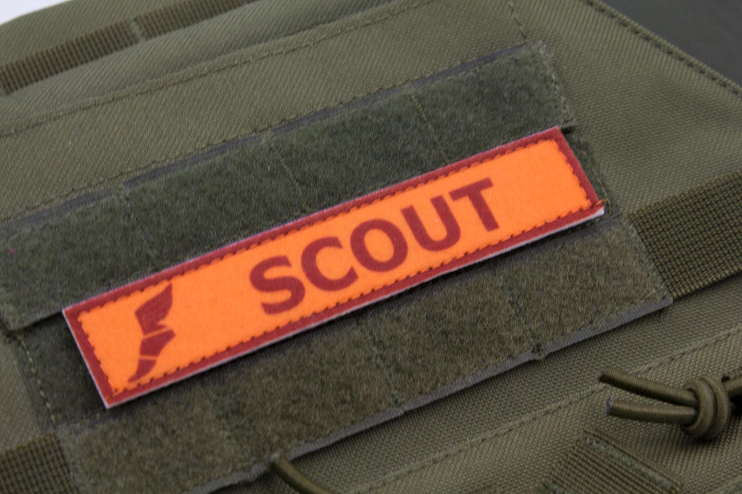 Scout TF2 RED team stripe hook and loop morale patch