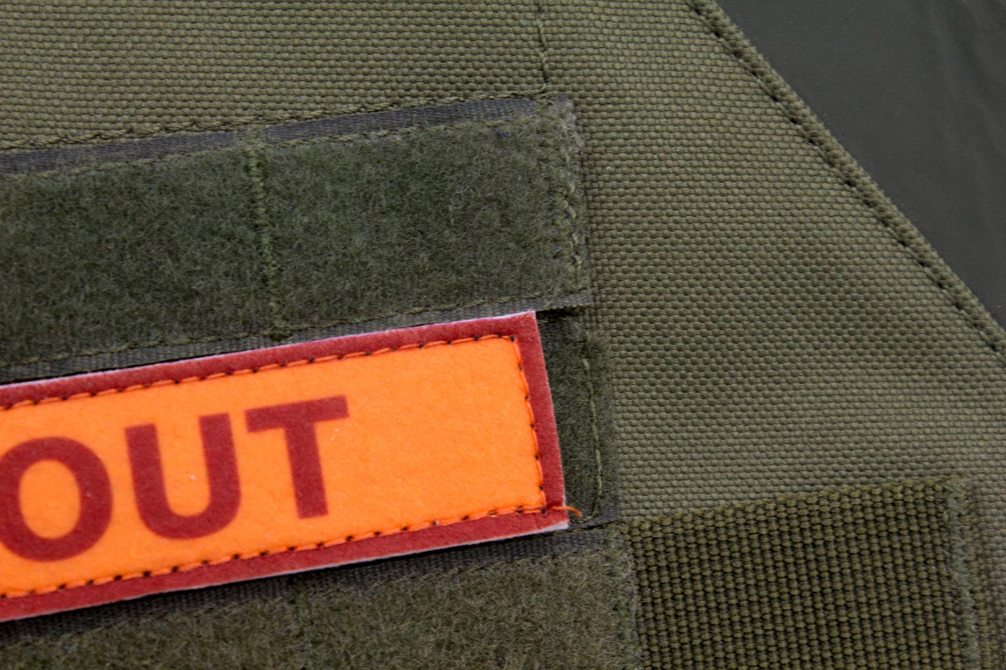 Scout TF2 RED team stripe hook and loop morale patch