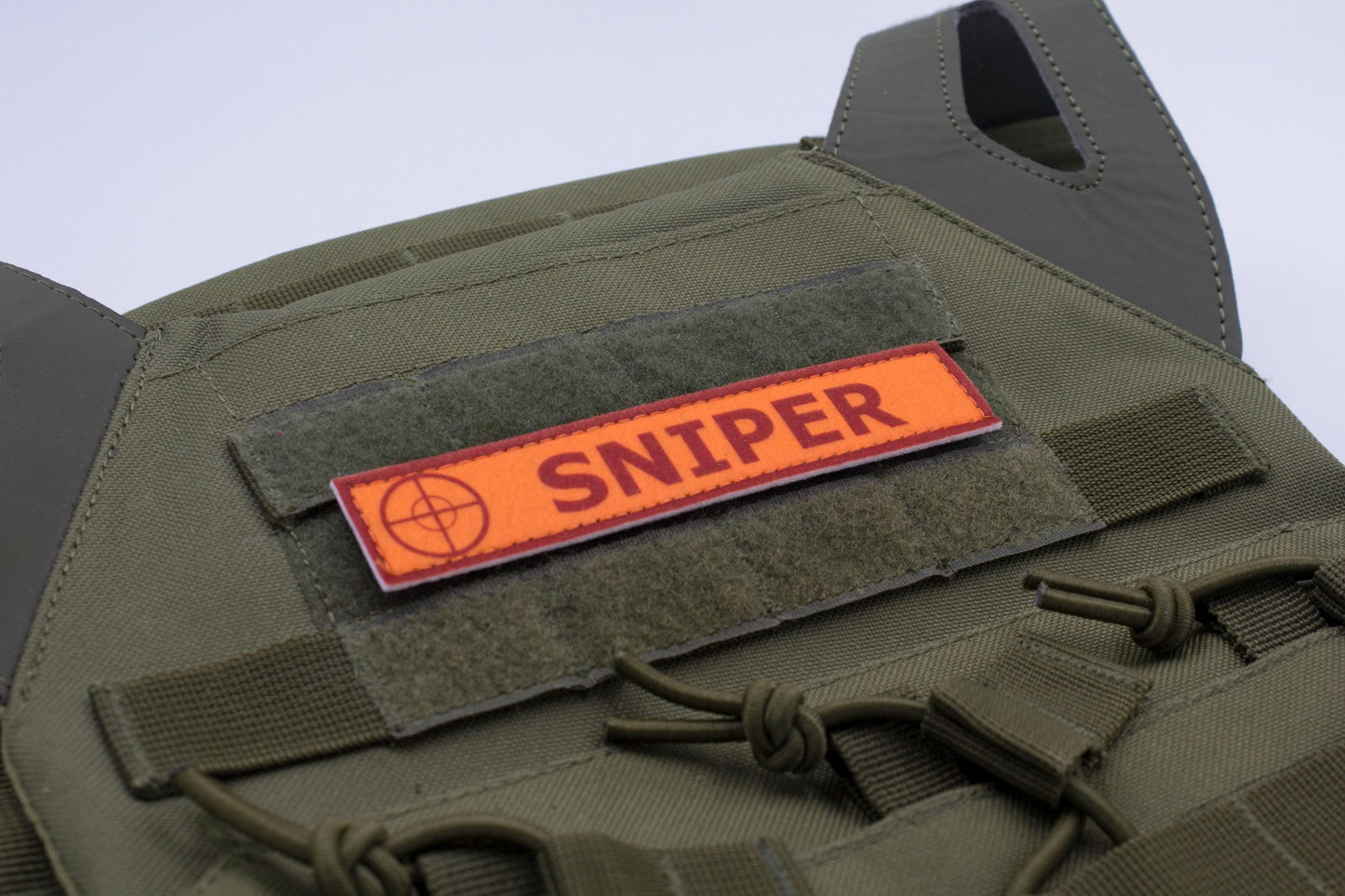 Sniper TF2 RED team stripe hook and loop morale patch
