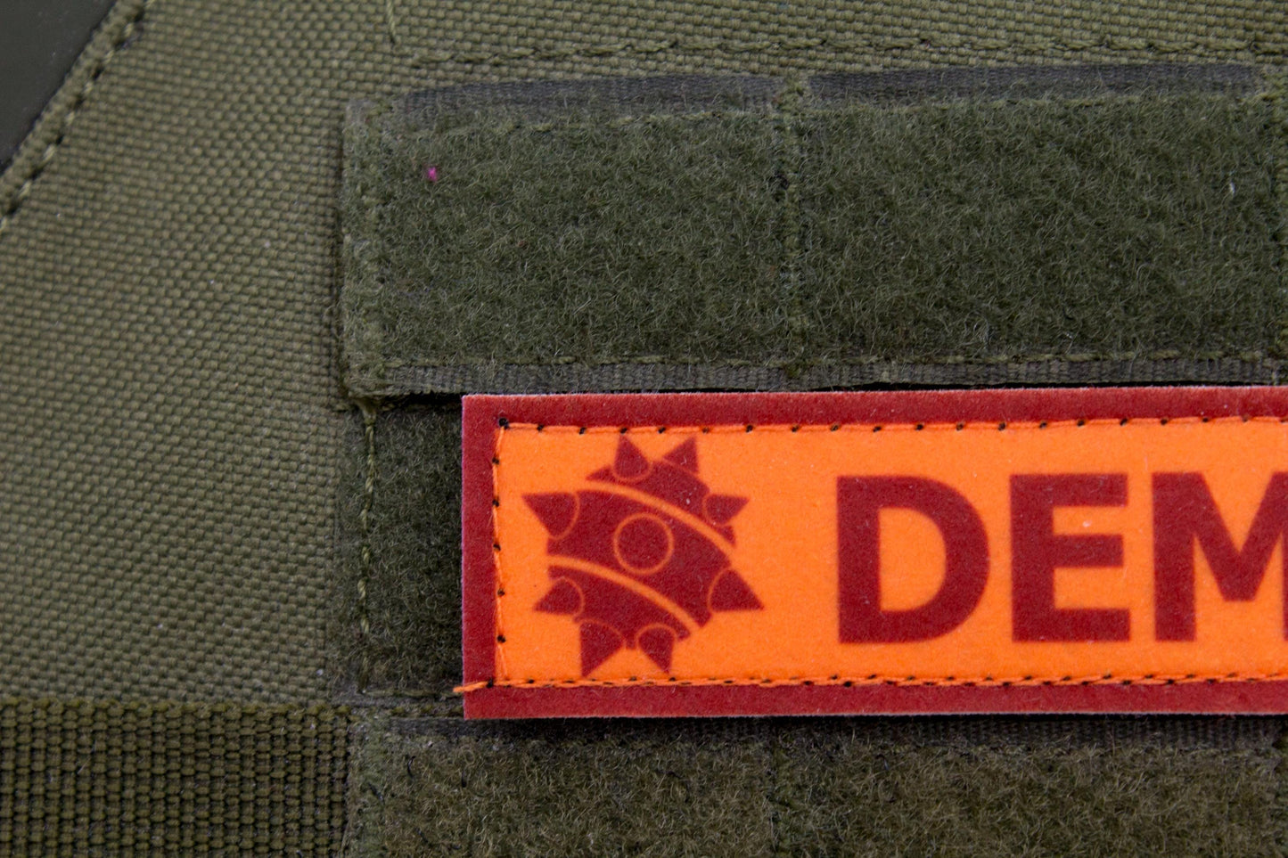 Demoman TF2 RED team stripe hook and loop morale patch