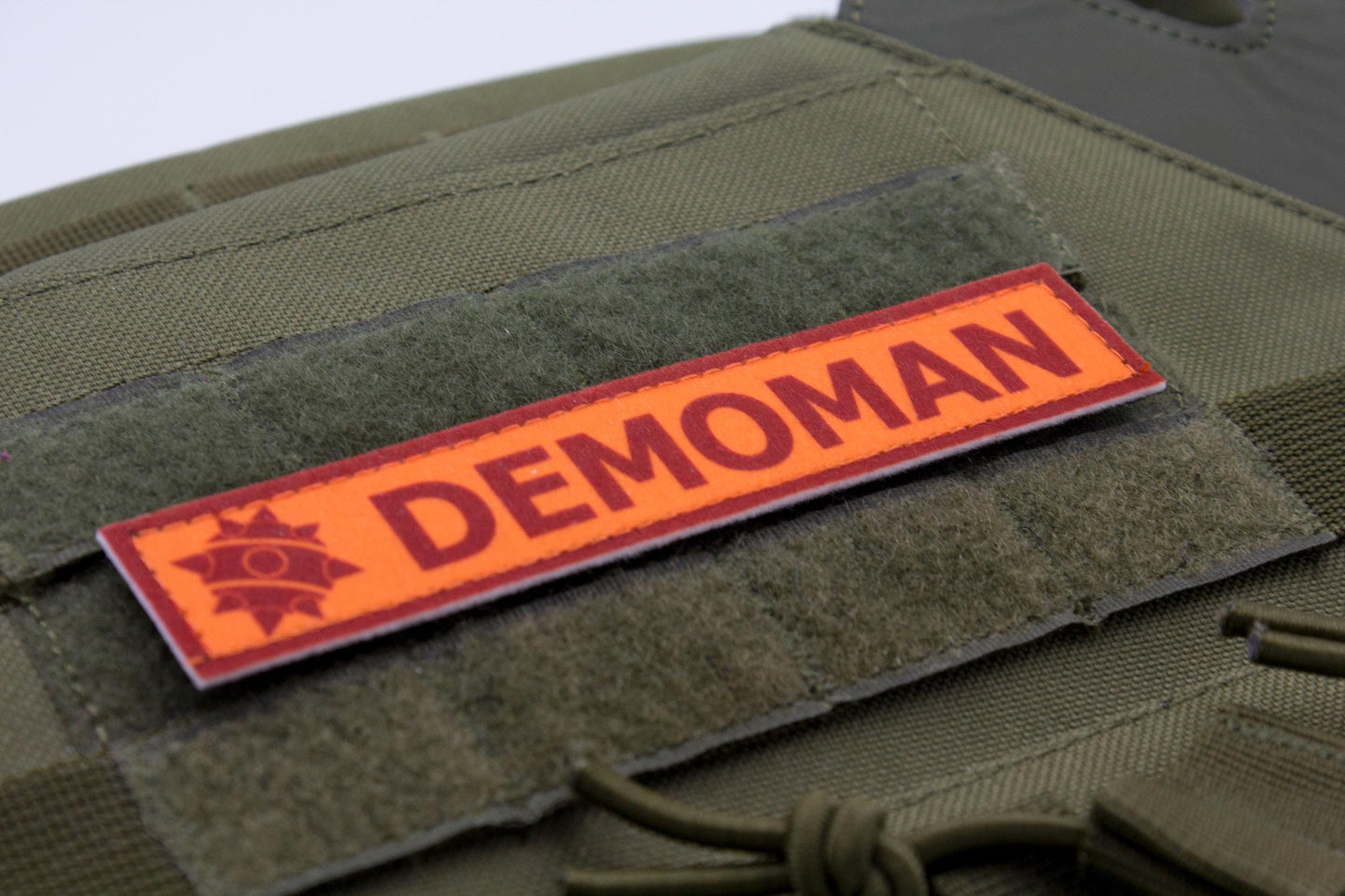 Demoman TF2 RED team stripe hook and loop morale patch