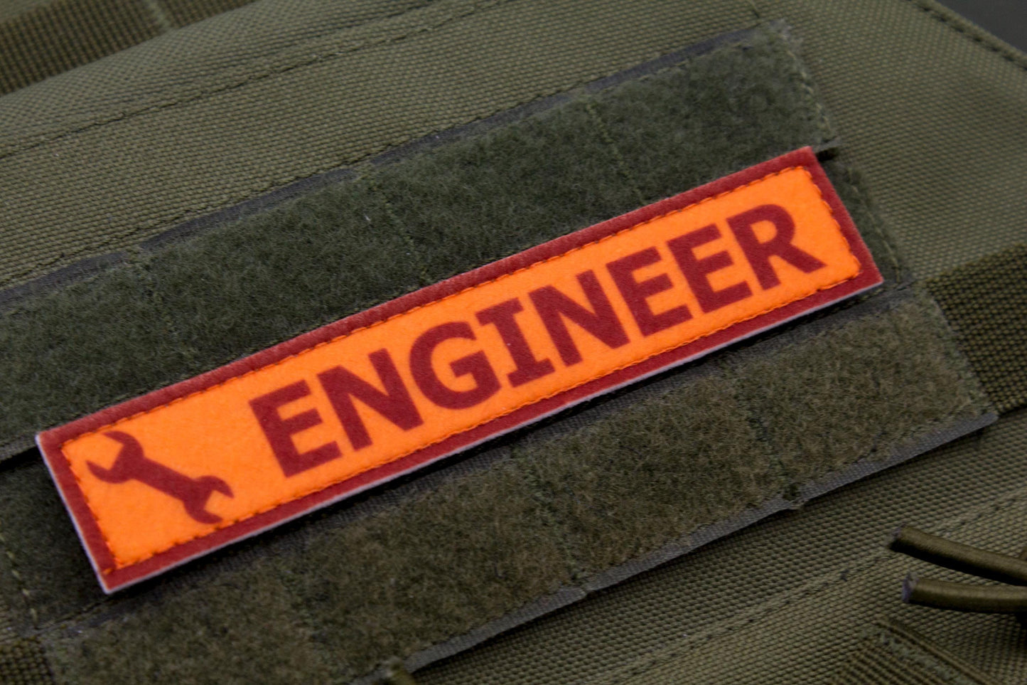 Engineer TF2 RED team stripe hook and loop morale patch