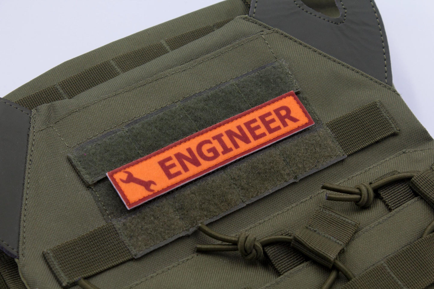 Engineer TF2 RED team stripe hook and loop morale patch