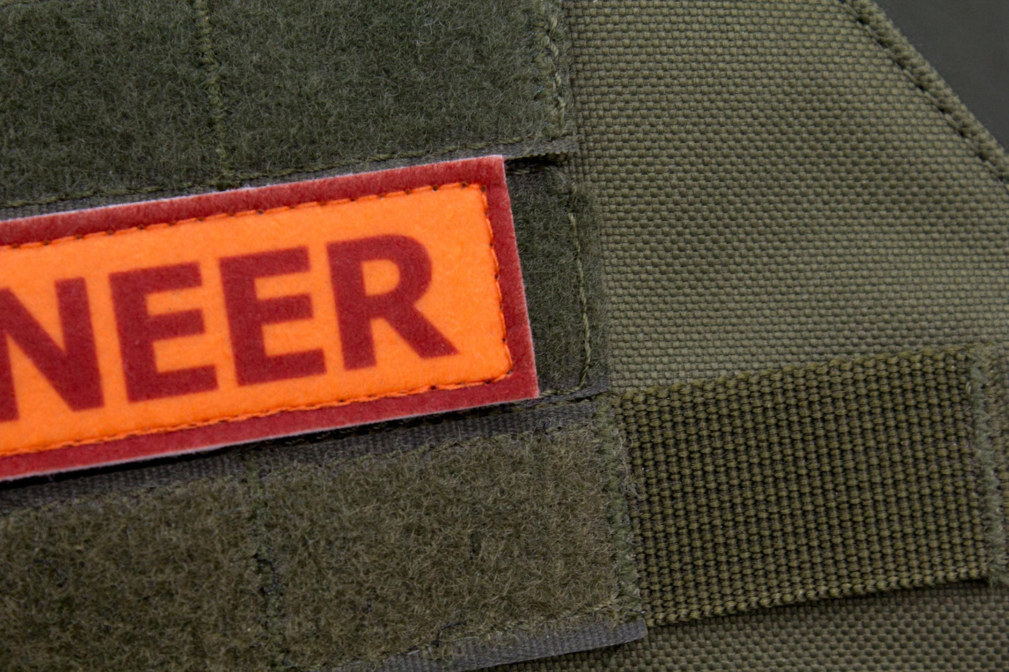 Engineer TF2 RED team stripe hook and loop morale patch
