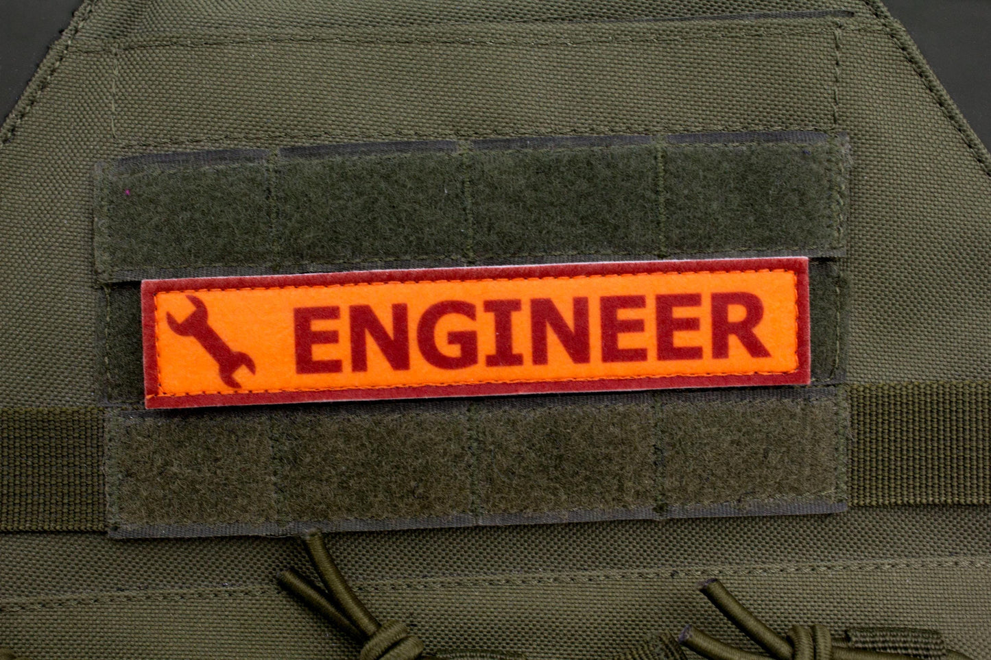 Engineer TF2 RED team stripe hook and loop morale patch