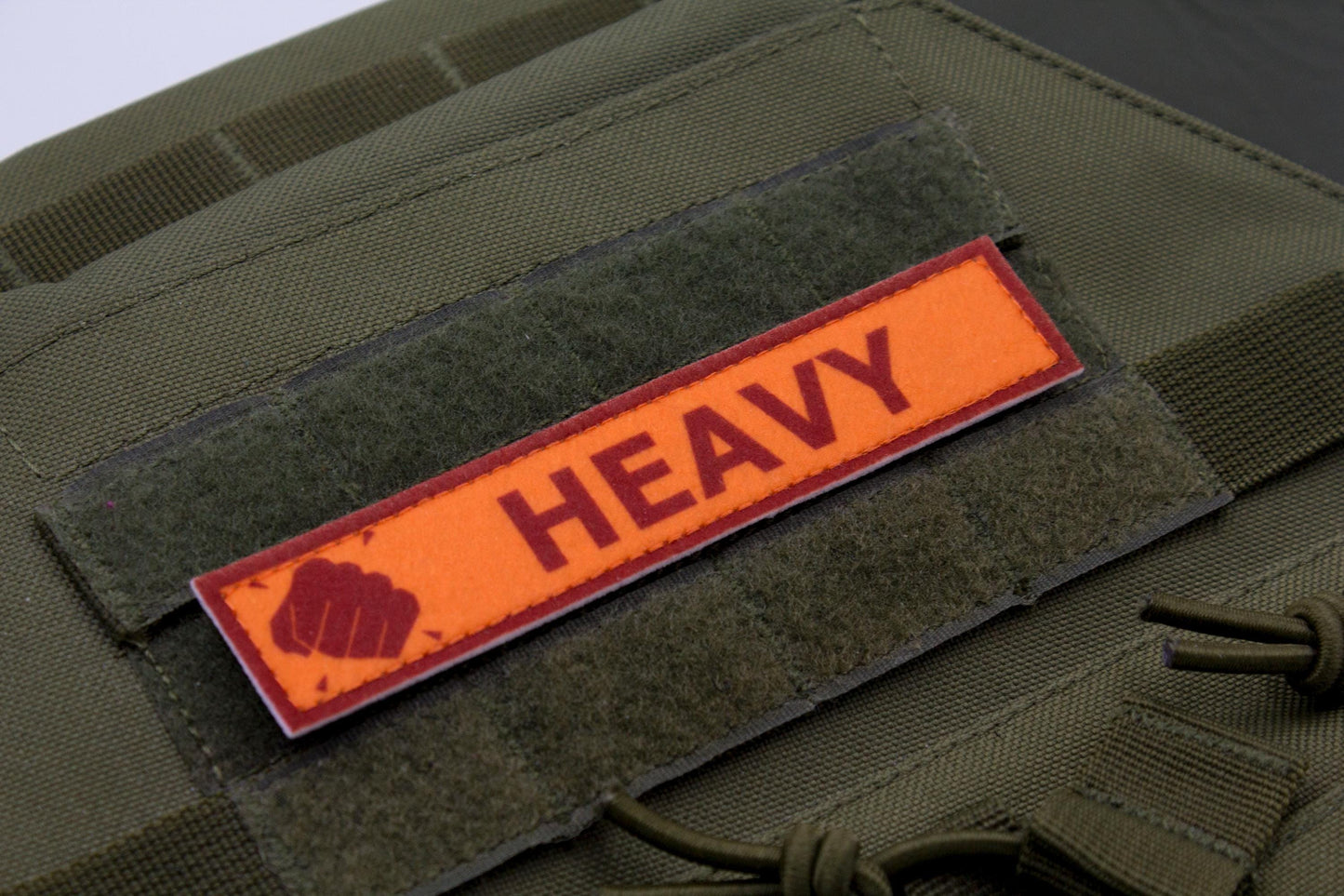 Heavy TF2 RED team stripe hook and loop morale patch