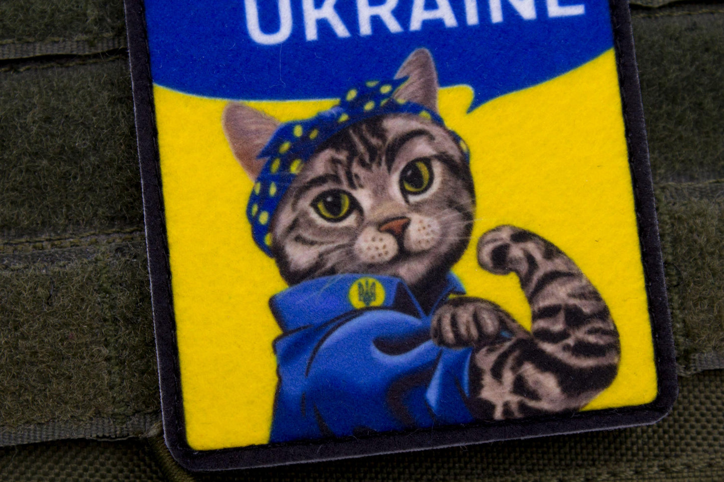 We can do it Stand with Ukraine Cat hook and loop patch