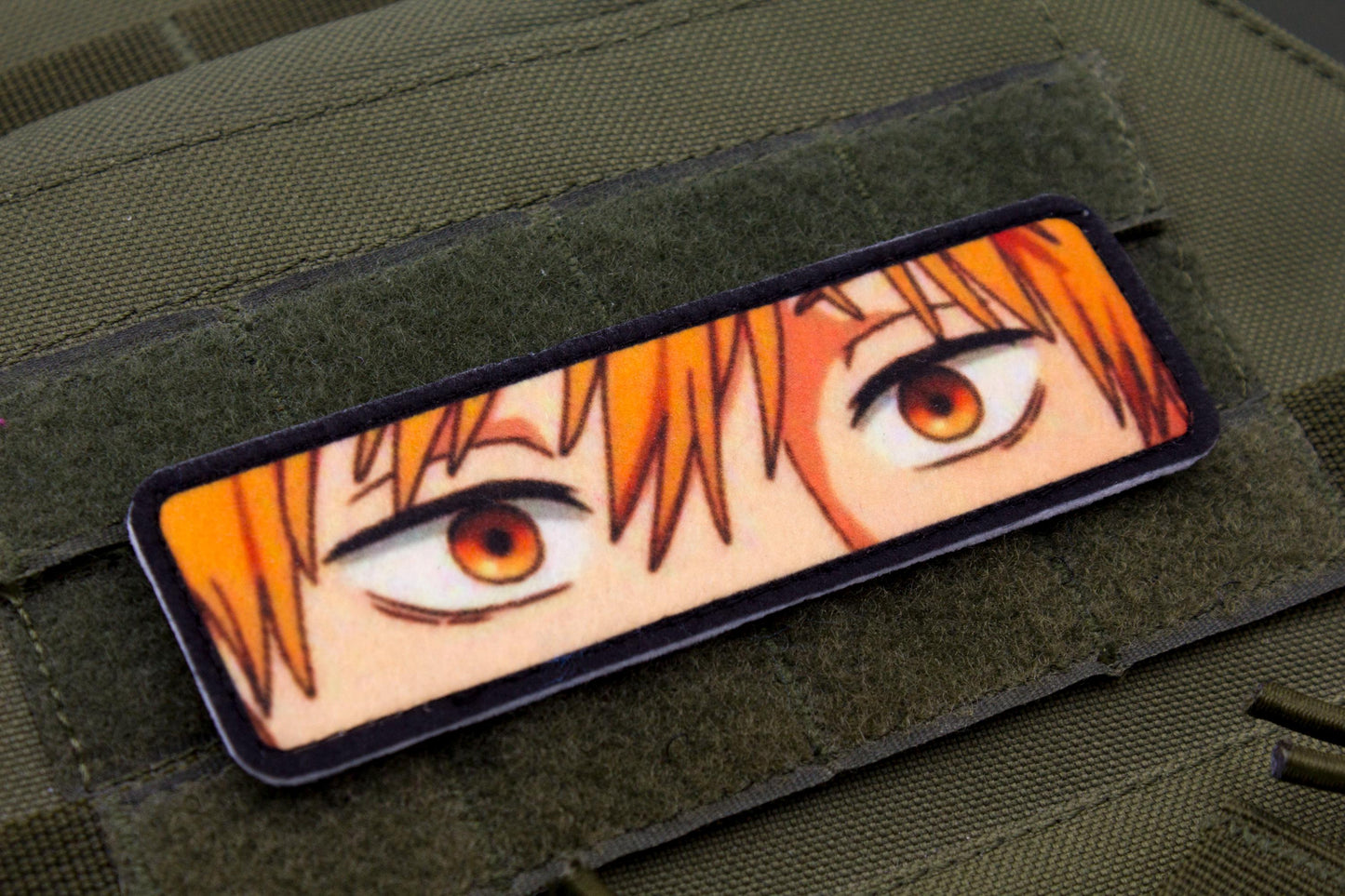 Denji eyes Chainsaw Man anime hook and loop patch