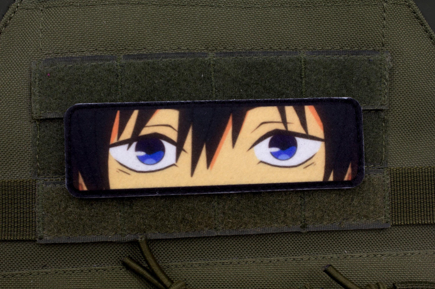 Aki Hayakawa eyes Chainsaw Man anime hook and loop patch