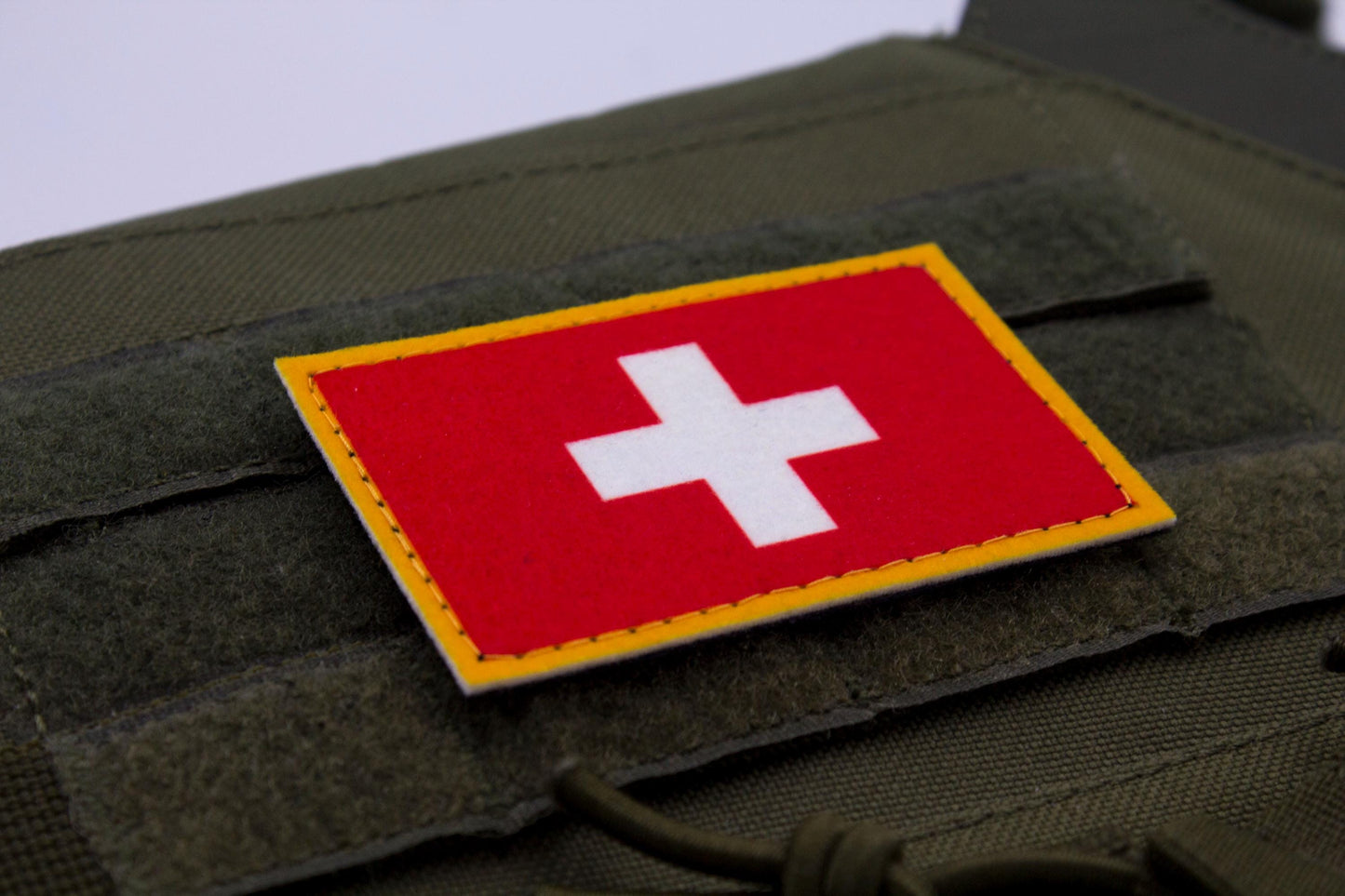Switzerland Flag hook and loop patch Schweiz Flagge