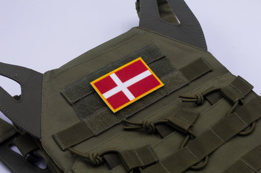 Denmark flag hook and loop patch Danmarks flag