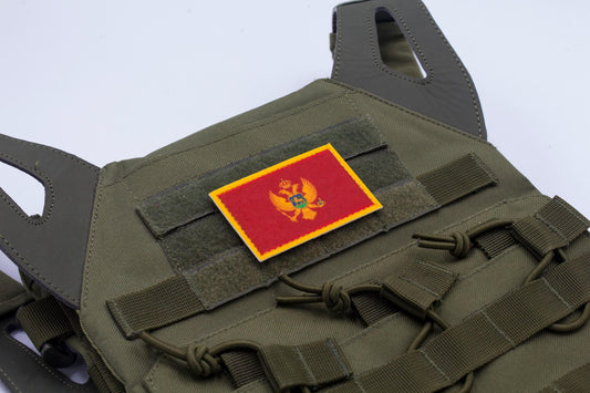 Montenegro flag hook and loop patch Crna Gora