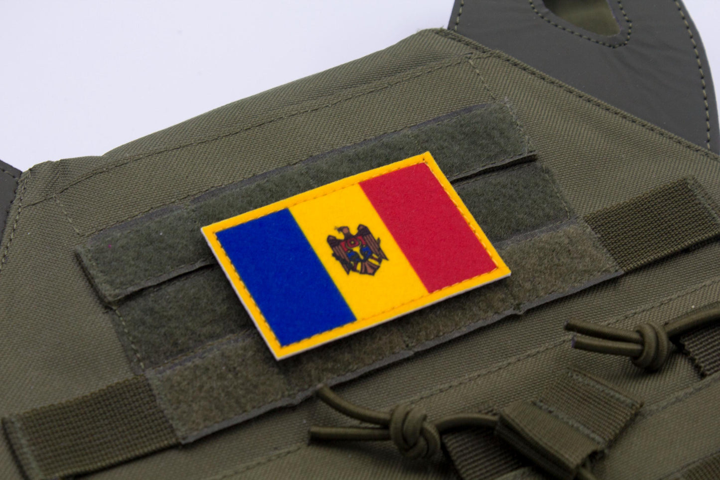 Moldova flag hook and loop patch steagul Moldovei