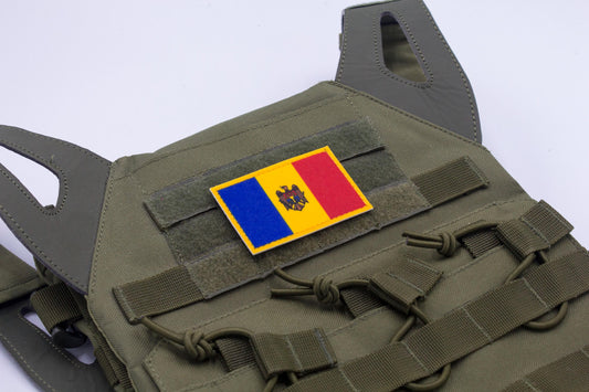 Moldova flag hook and loop patch steagul Moldovei