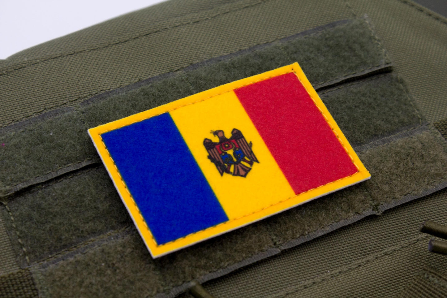 Moldova flag hook and loop patch steagul Moldovei
