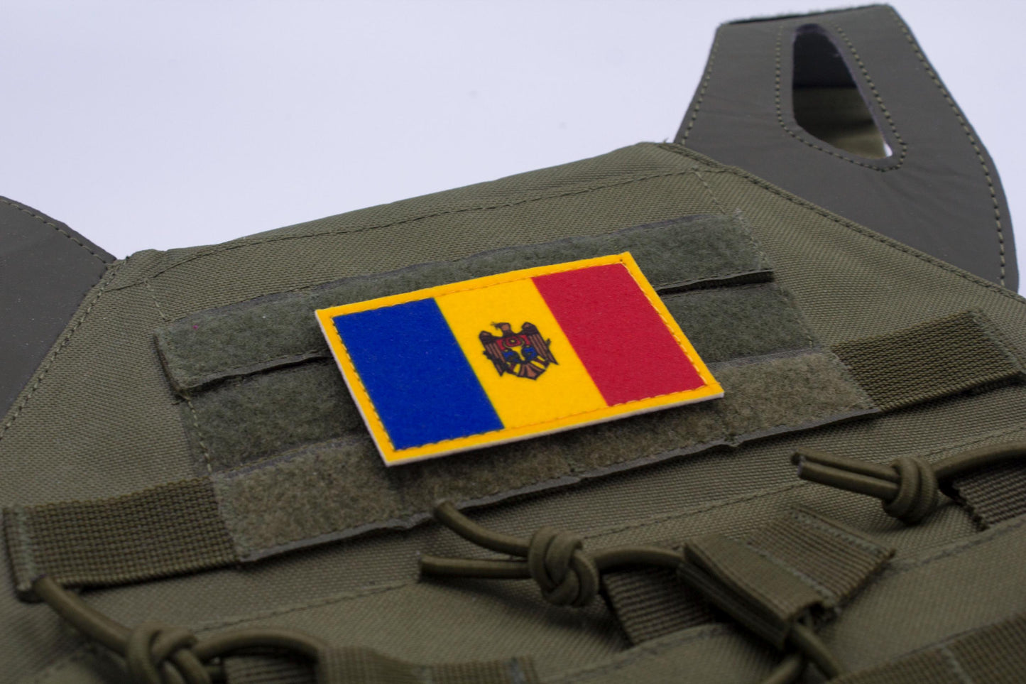 Moldova flag hook and loop patch steagul Moldovei