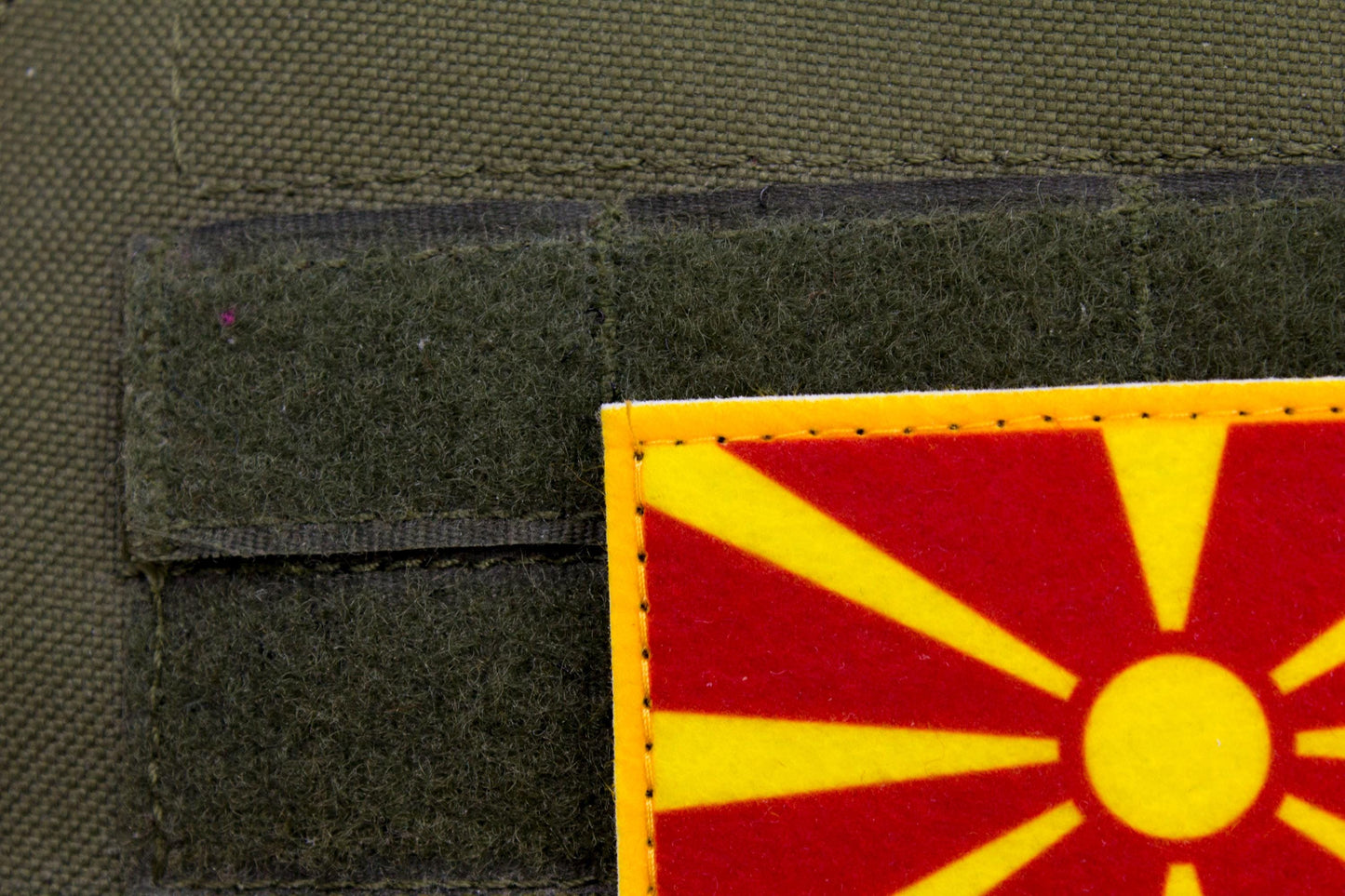 North Macedonia flag hook and loop patch знамето на Северна Македонија