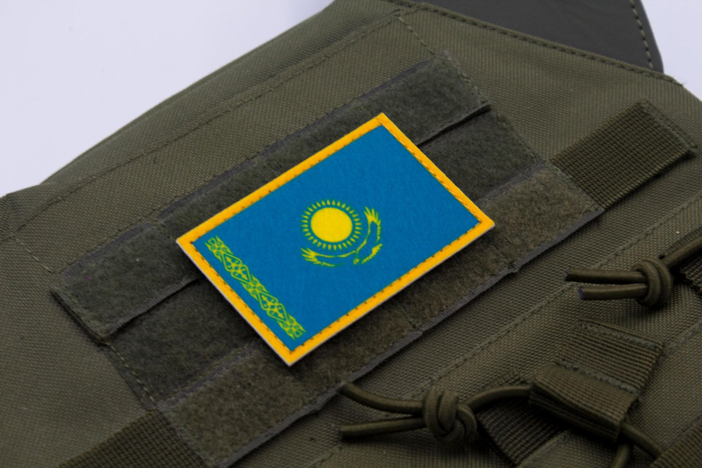 Kazakhstan flag hook and loop patch Қазақстанның туы
