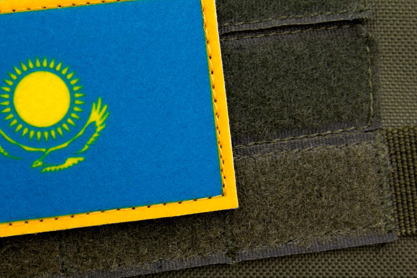 Kazakhstan flag hook and loop patch Қазақстанның туы