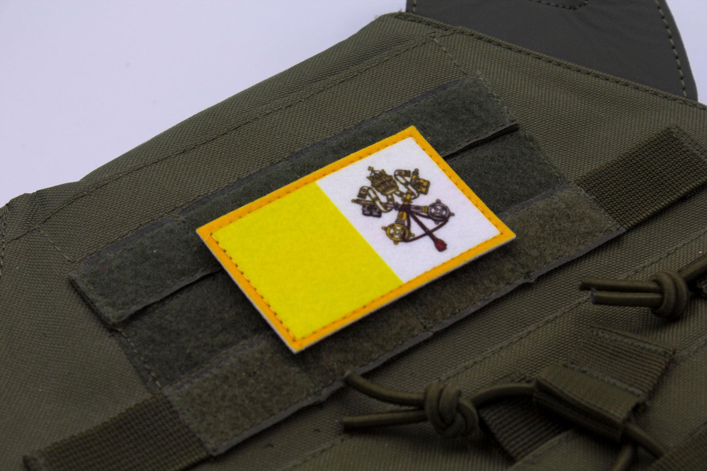 Vatican flag hook and loop patch catholic flag