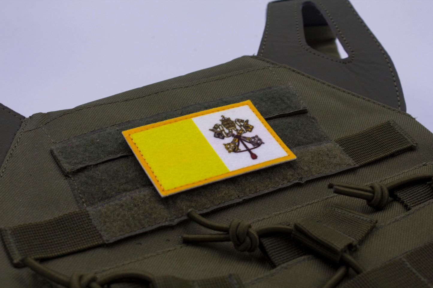 Vatican flag hook and loop patch catholic flag