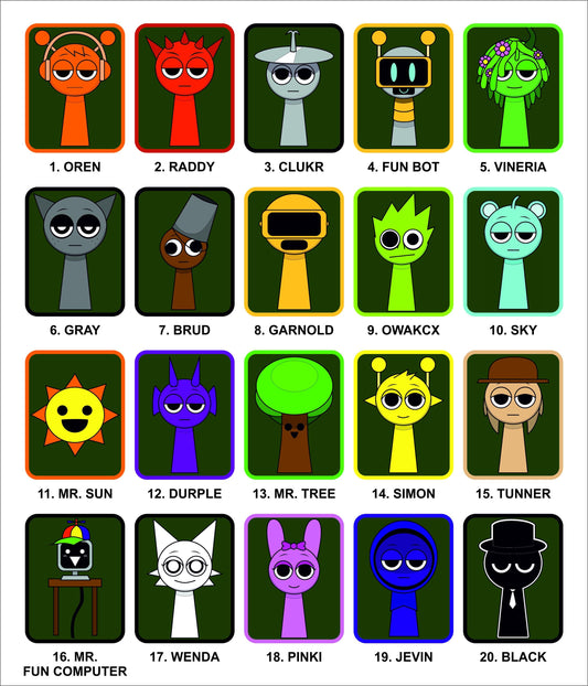 Sprunki hook and loop patches