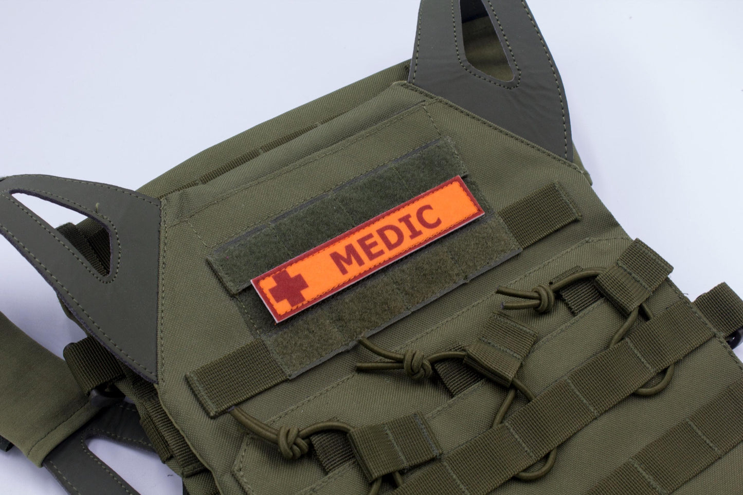 Medic TF2 RED team stripe hook and loop morale patch
