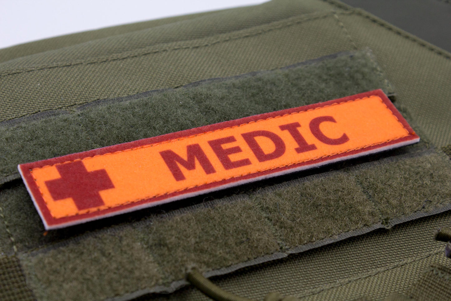 Medic TF2 RED team stripe hook and loop morale patch