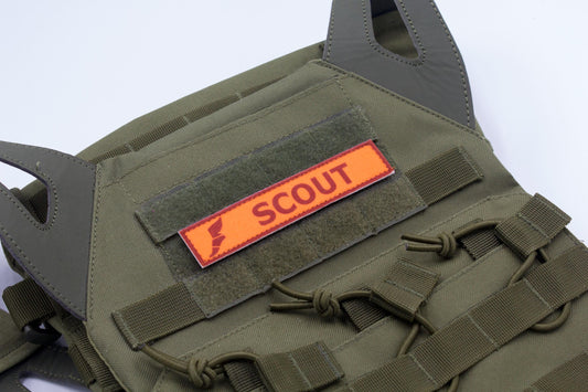 Scout TF2 RED team stripe hook and loop morale patch