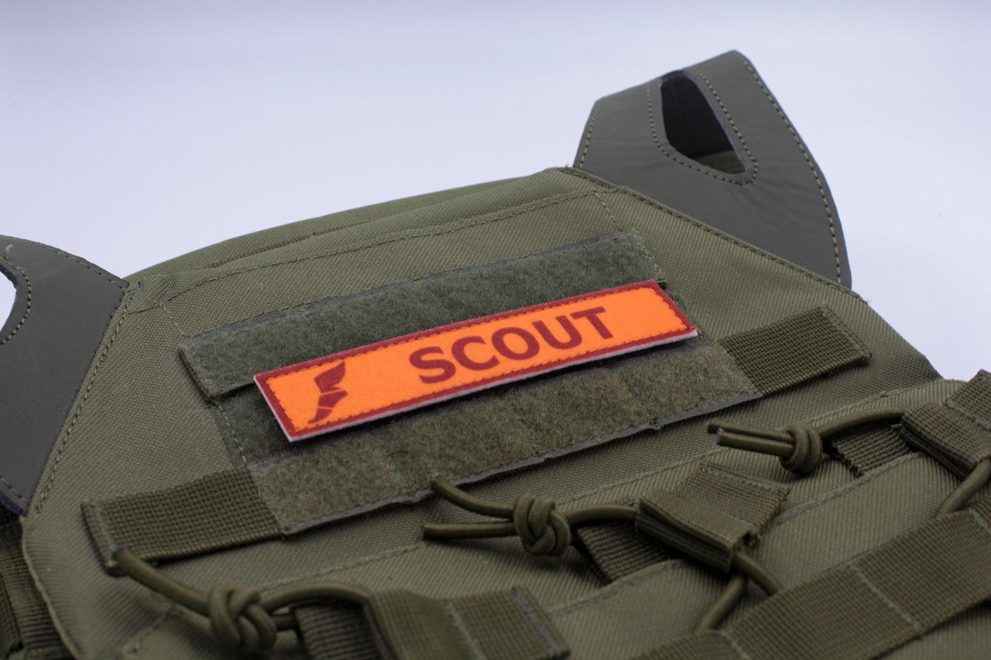 Scout TF2 RED team stripe hook and loop morale patch
