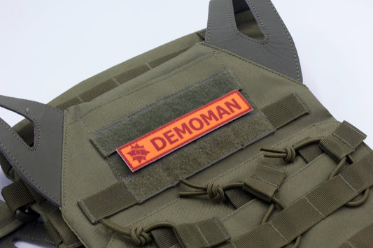 Demoman TF2 RED team stripe hook and loop morale patch