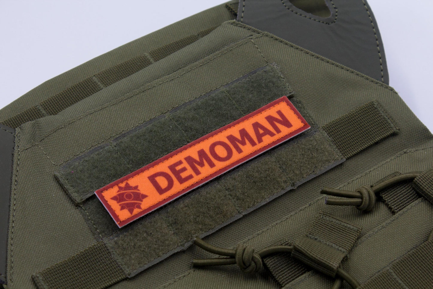 Demoman TF2 RED team stripe hook and loop morale patch
