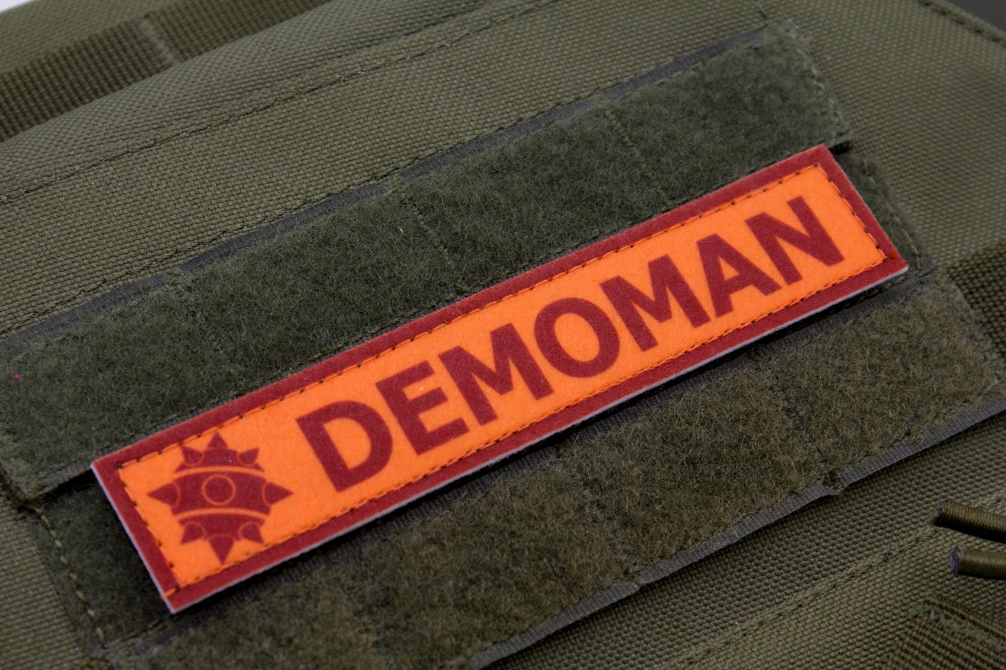 Demoman TF2 RED team stripe hook and loop morale patch