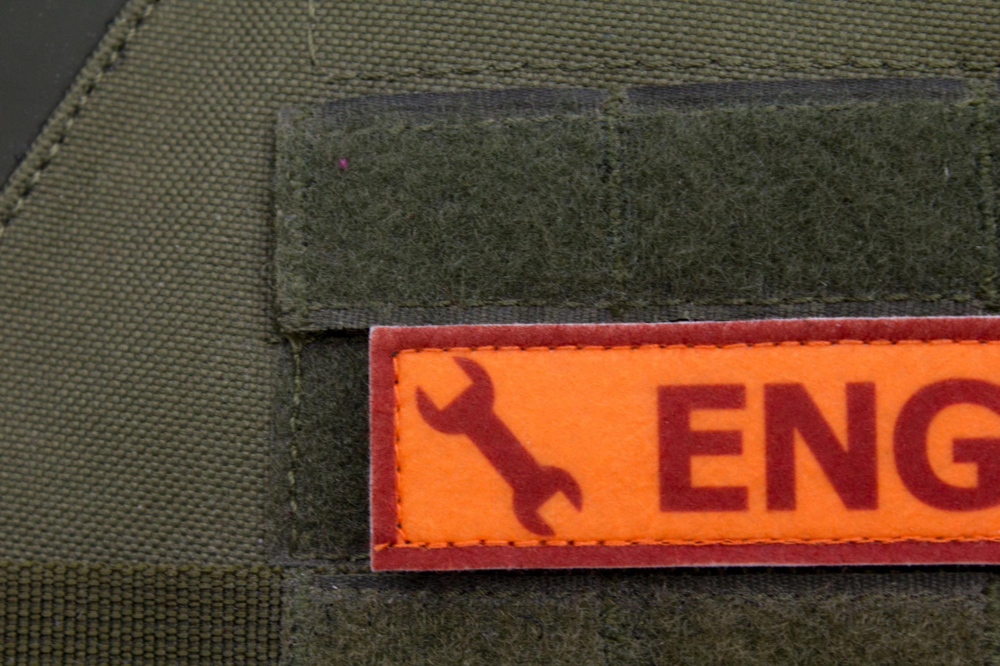 Engineer TF2 RED team stripe hook and loop morale patch