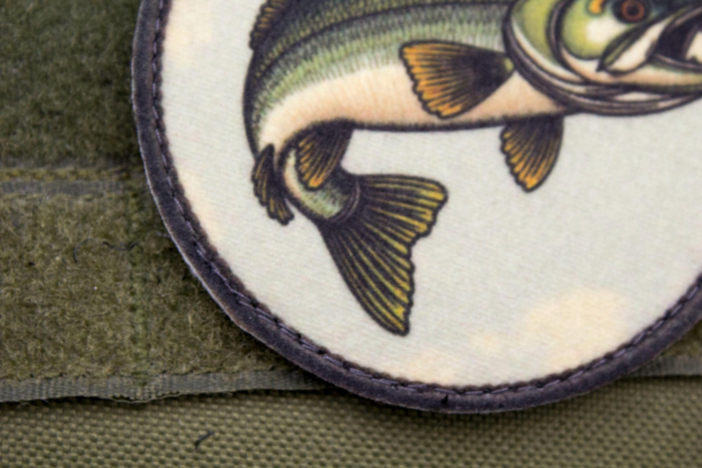 Fishing gift hook and loop morale patch