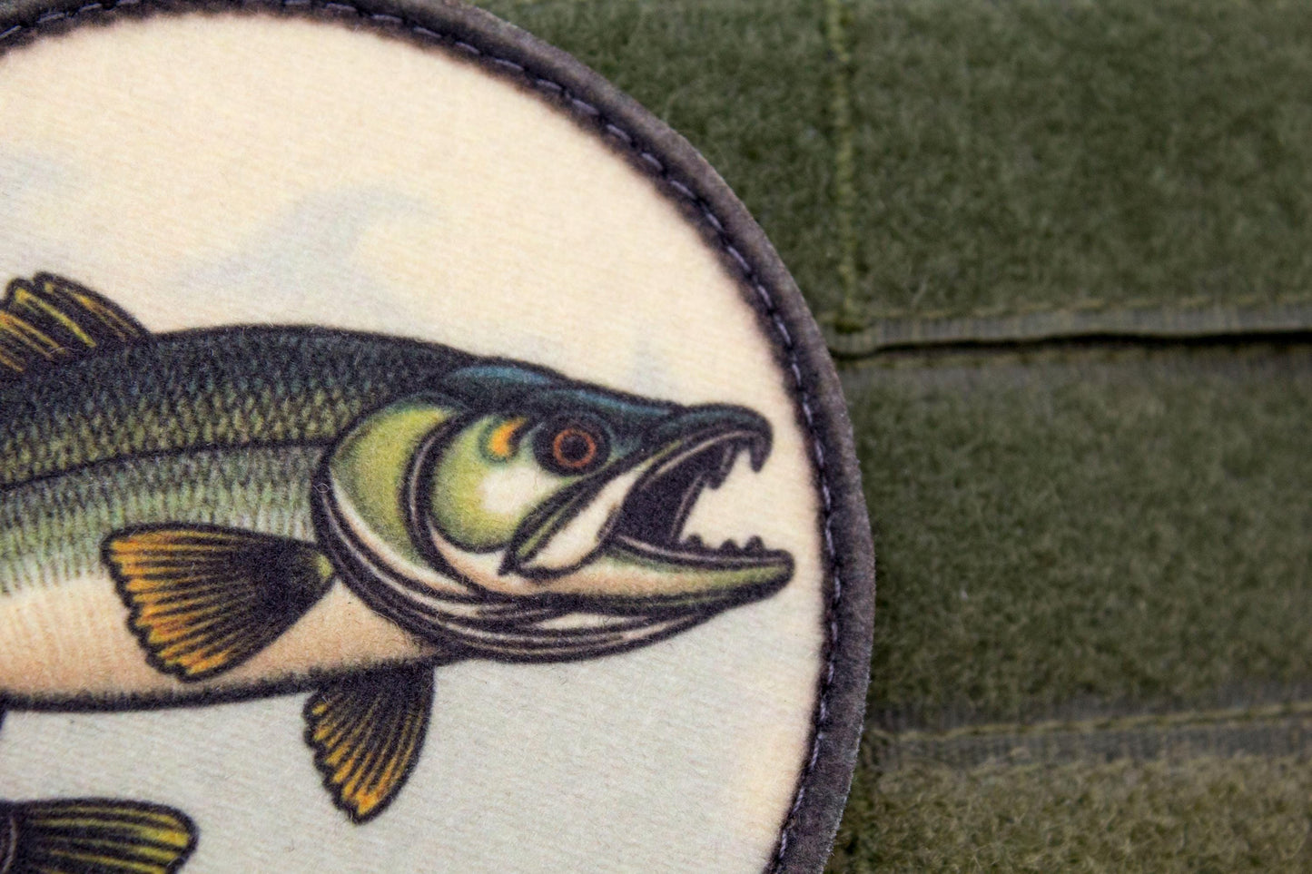 Fishing gift hook and loop morale patch