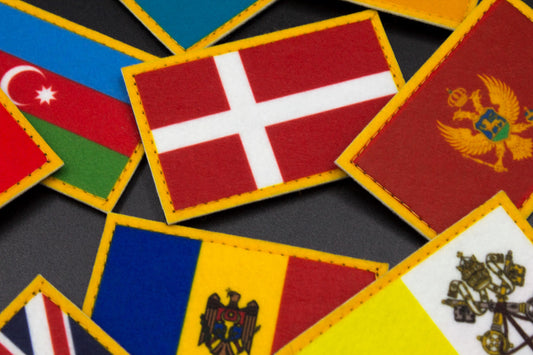 European countries flags hook and loop patches