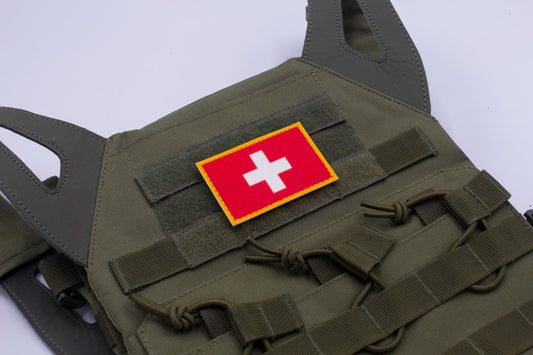 Switzerland Flag hook and loop patch Schweiz Flagge