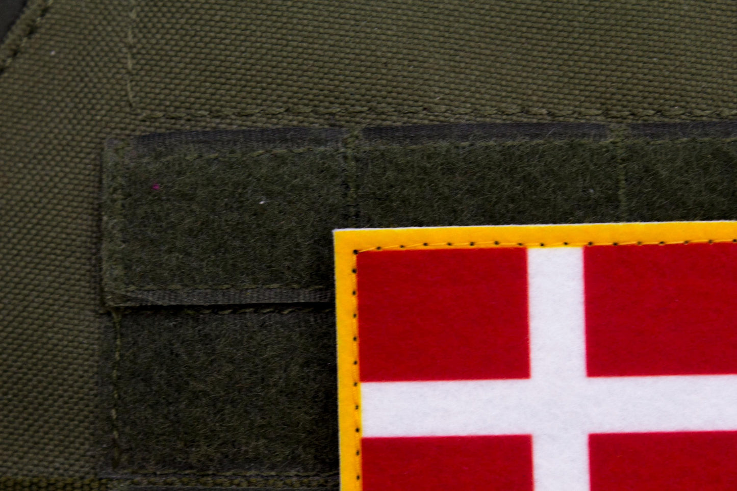 Denmark flag hook and loop patch Danmarks flag