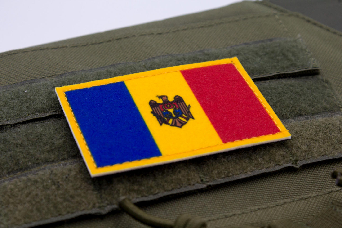 Moldova flag hook and loop patch steagul Moldovei