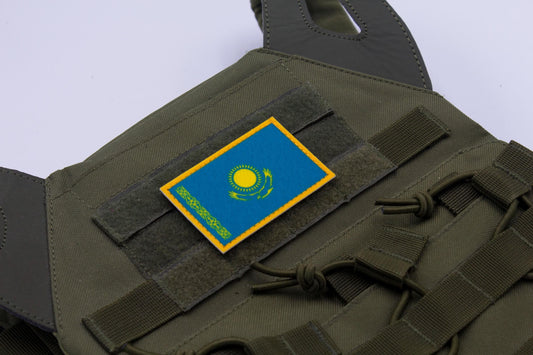 Kazakhstan flag hook and loop patch Қазақстанның туы
