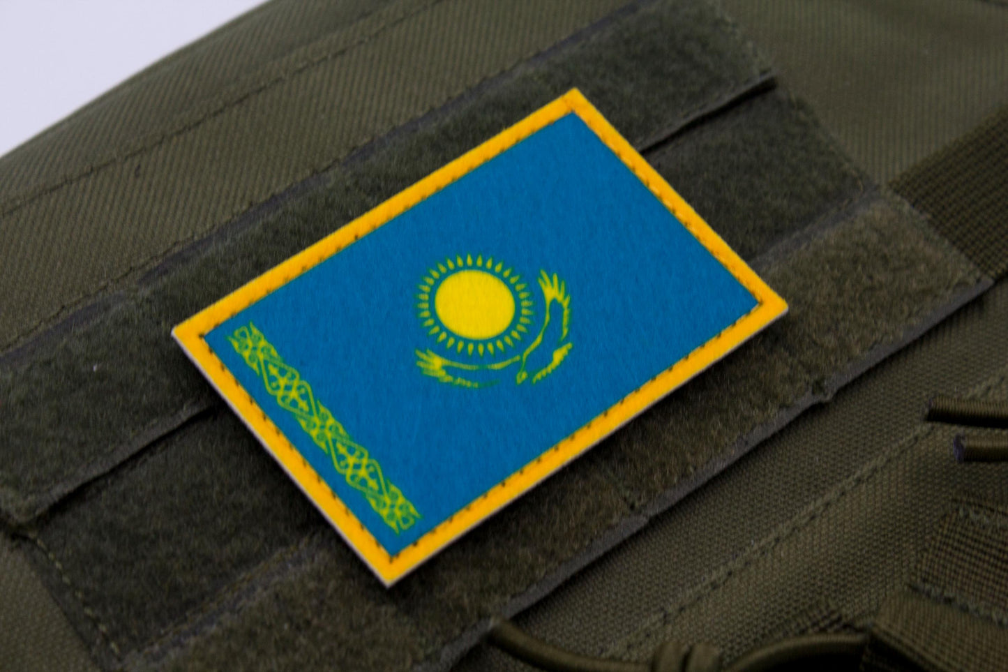 Kazakhstan flag hook and loop patch Қазақстанның туы