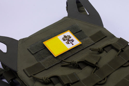 Vatican flag hook and loop patch catholic flag