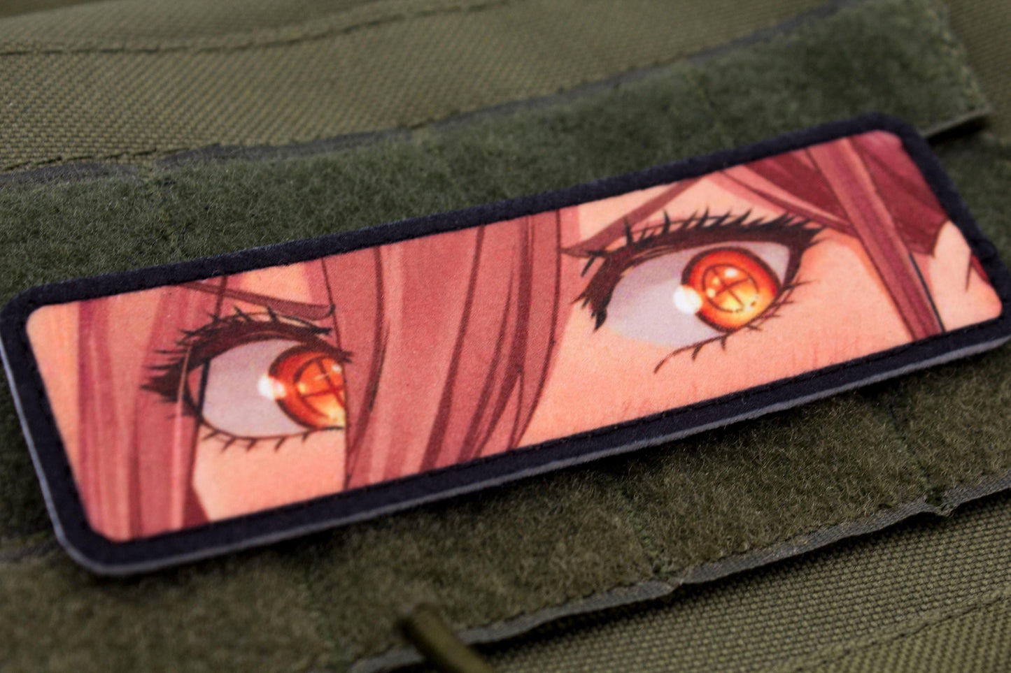 Power eyes Chainsaw Man anime hook and loop patch