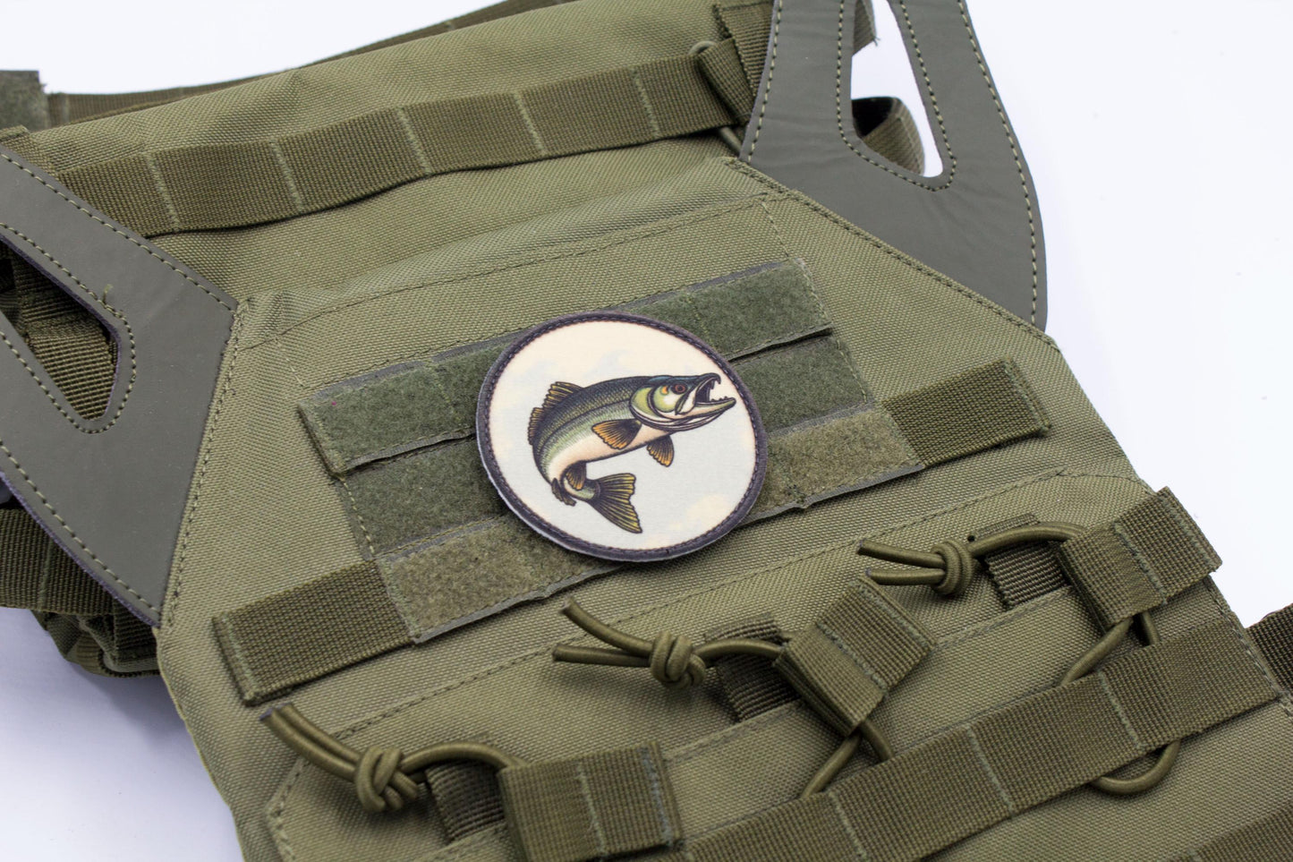 Fishing gift hook and loop morale patch