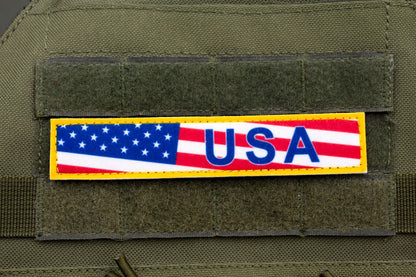 American flag patriotic hook and loop patch