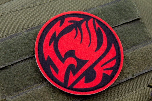 Fairy Tail Guild Logo RED hook and loop patch 3″