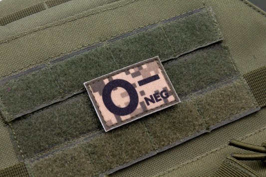 Blood type O- neg PIXEL paramedic emt patch